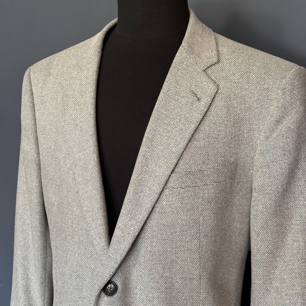 Giorgio Armani Black Label Silk Wool Jacket | Size 54 | Gray Spring 2011 Italy